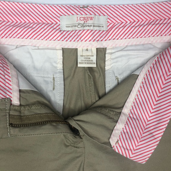 J. Crew Khaki Chino Shorts Size 4 - Picture 5 of 7